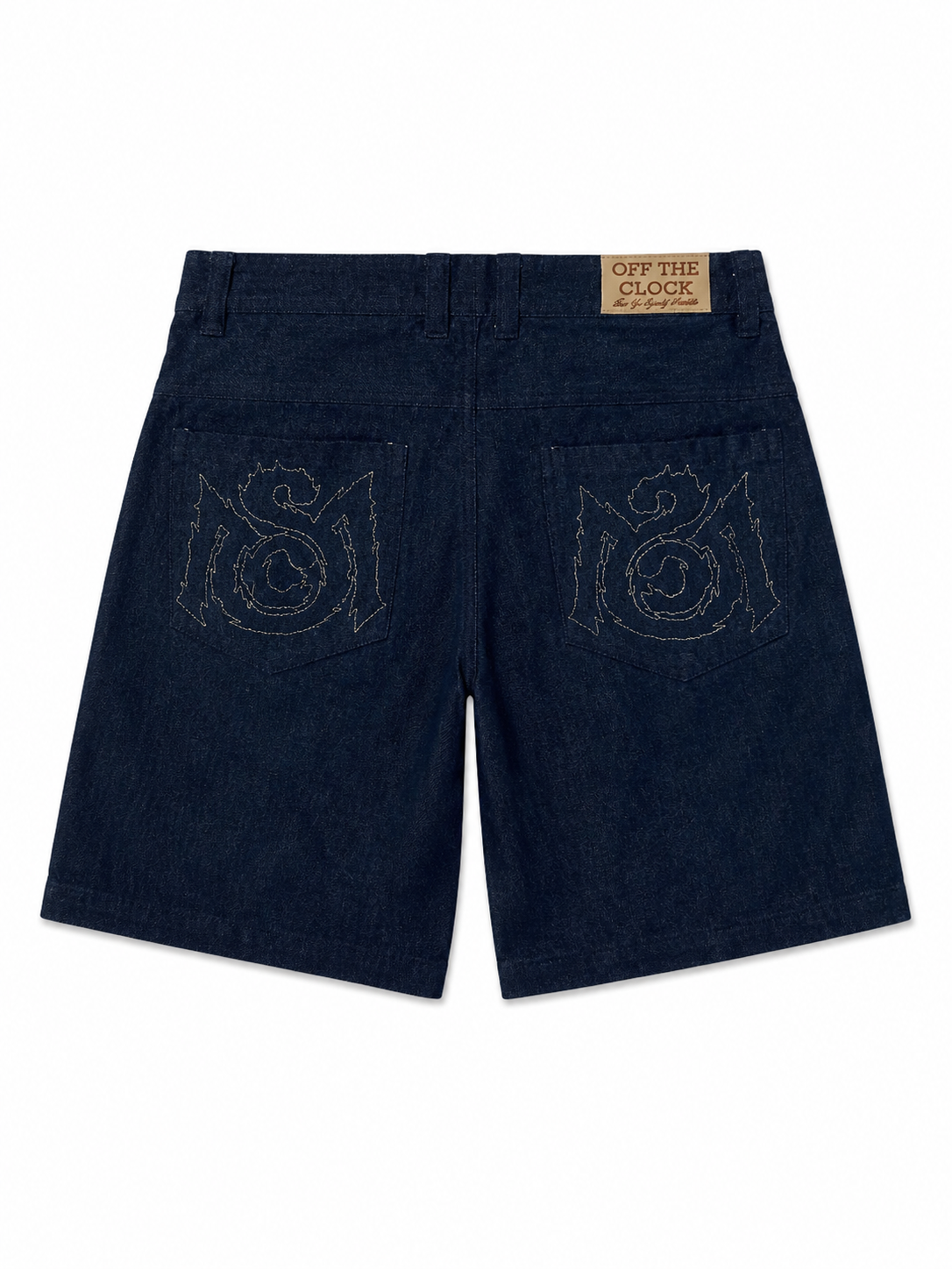 "OFF THE CLOCK" Denim Jorts