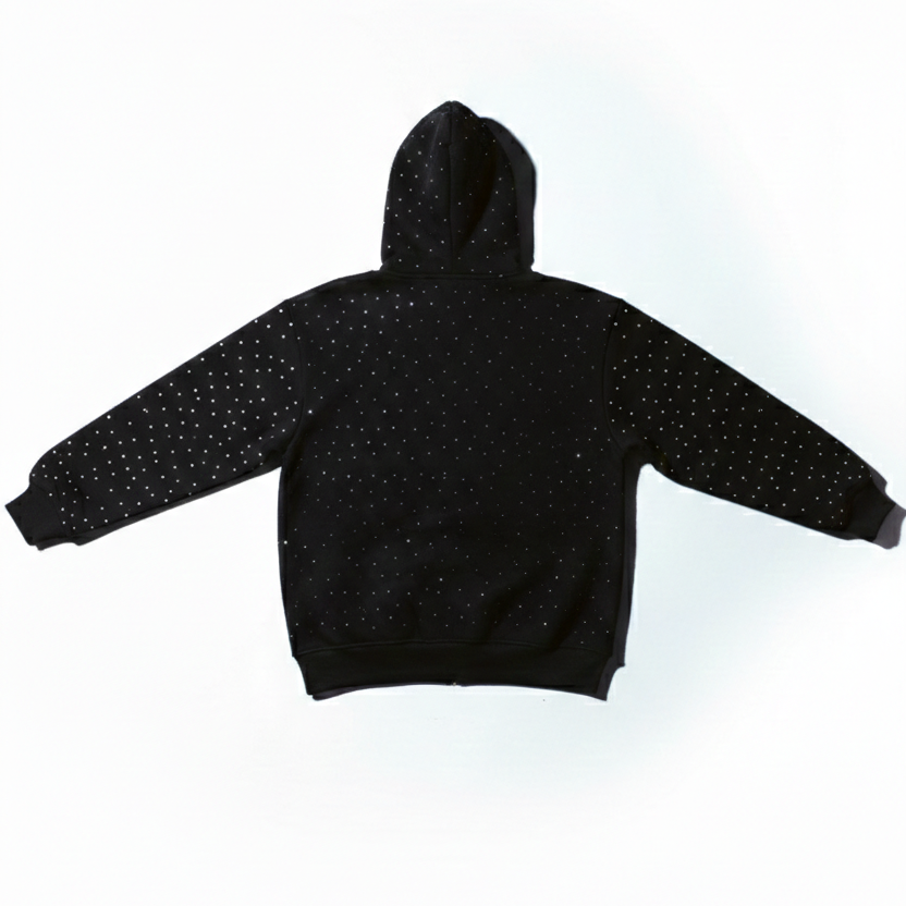WHITE STONES FULL ZIP-UP HOODIE