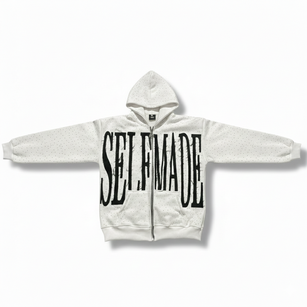 BLACK STONES FULL ZIP-UP HOODIE